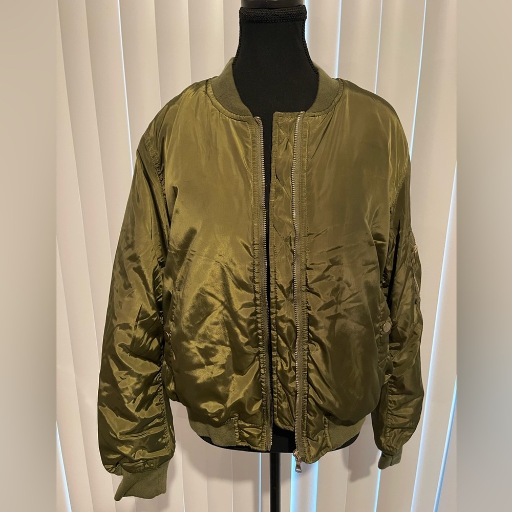Olive Bomber Jacket